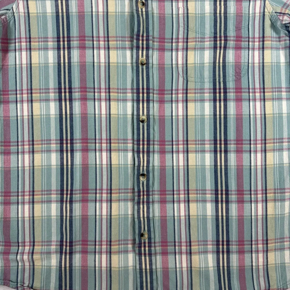 Ben Sherman Men's Plaid‎ Multicolor Medium Long Sleeve Button Up 100% Cotton